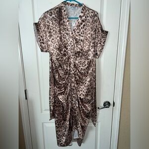 Steve Madden Brown and Cream animal Patterned Dress